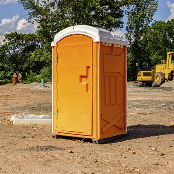 are there any restrictions on what items can be disposed of in the portable restrooms in Derby Center